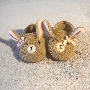 Wonder Nation Tan Bunny Kids Slippers